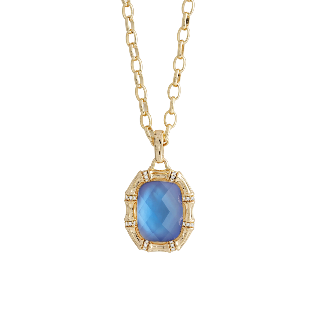 Bamboo+w:blue+stone+necklace.